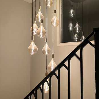 Spark It Up Electric - Stairwell chandelier hung by Spark It Up Electric - Electricians Near Me Spark It Up Electric - Stairwell chandelier hung by Spark It Up Electric - Electricians Near Me