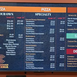 Sourdough Pizzeria - Menu as of 4/3/25