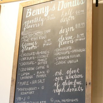 Benny's Donuts - Donut menu. - Donuts Near Me - Corvallis, Oregon Benny's Donuts - Donut menu. - Donuts Near Me - Corvallis, Oregon