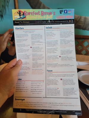 Menu photo 2 Barefoot Bernie's Tropical Grill & Bar Kitty Hawk, NC Menu photo 2 Barefoot Bernie's Tropical Grill & Bar Kitty Hawk, NC