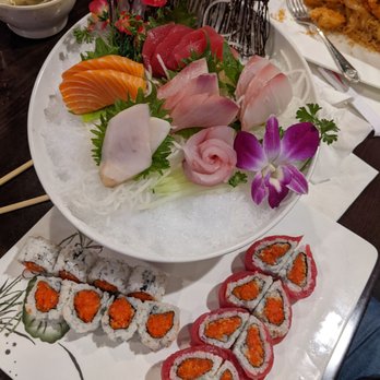 Tenji Sushi - Sashimi dinner (bowl) and 2 spicy tuna rolls - Sushi Bars Near Me - Mason, Ohio