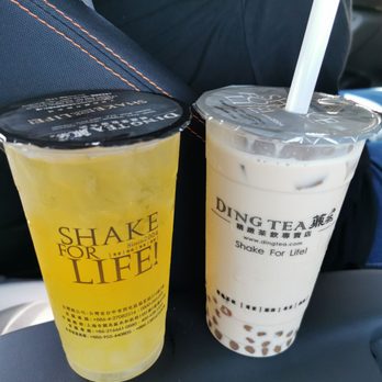 Ding Tea Garland - Aloe Vera peach juice and brown sugar milk tea with boba - Coffee & Tea Near Me - Garland, Texas Ding Tea Garland - Aloe Vera peach juice and brown sugar milk tea with boba - Coffee & Tea Near Me - Garland, Texas