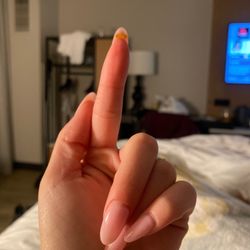 Modern Nails & Spas - Everything getting stuck under my nails cause there's a huge gap where my natural nail meets the tip