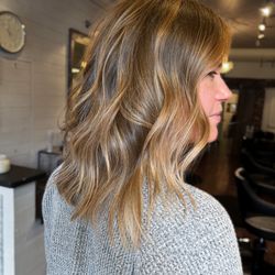 HEF Hair - HALF & HALF
- partial balayage
- custom treatment
- gloss
- cut & style