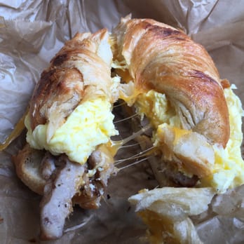 Beanstalk Cafe - Cragel breakfast sandwich with sausage - Coffee & Tea Near Me - San Francisco, California Beanstalk Cafe - Cragel breakfast sandwich with sausage - Coffee & Tea Near Me - San Francisco, California