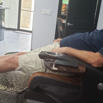Phenomenails - A great nap after his ManPedi! - Nail Salons Near Me - Spring, Texas