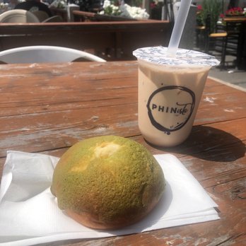 Phinista - Matcha bun and rose milk tea - Creperies Near Me - Boston, Massachusetts Phinista - Matcha bun and rose milk tea - Creperies Near Me - Boston, Massachusetts