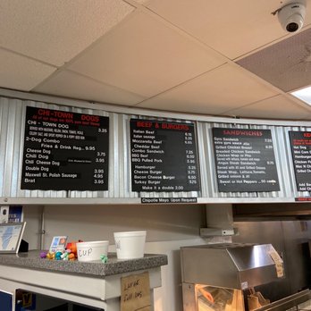 Chi-Town Dogs - Menu board - Fast Food Near Me - Island Lake, Illinois