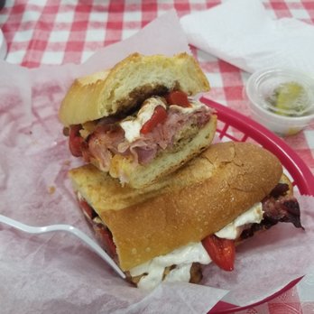 Ronnie's Sandwich Shoppe - Fried eggplant, prosciutto, mozzarella, roasted peppers with a balsamic glaze - Sandwiches Near Me - Staten Island, New York Ronnie's Sandwich Shoppe - Fried eggplant, prosciutto, mozzarella, roasted peppers with a balsamic glaze - Sandwiches Near Me - Staten Island, New York