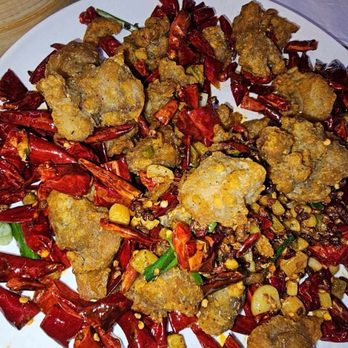 Fortune Dumpling House - Spicy chicken. Not saucy like we thought but fried chicken with fried chili. - Chinese Near Me - Chico, California Fortune Dumpling House - Spicy chicken. Not saucy like we thought but fried chicken with fried chili. - Chinese Near Me - Chico, California