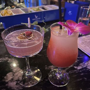 Buttermilk & Bourbon - Moonflower and frozen strawberry margarita - Southern Near Me - Boston, Massachusetts