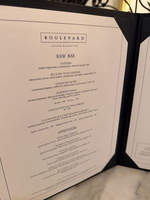Menu photo 5 Boulevard Vancouver, BC Menu photo 5 Boulevard Vancouver, BC