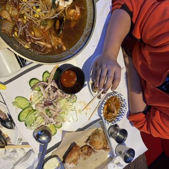 Chon Dak - the roasted fried Whole Chicken skin is amazing! Soup and appetizers delicious too! Love this restaurant - Bars Near Me - Gardena, California
