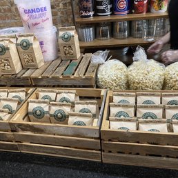 boxes of popcorn on a counter boxes of popcorn on a counter