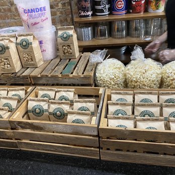 Wells Street Popcorn - boxes of popcorn on a counter - Popcorn Shops Near Me - Downers Grove, Illinois Wells Street Popcorn - boxes of popcorn on a counter - Popcorn Shops Near Me - Downers Grove, Illinois
