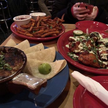 En Su Boca - Everything we ordered. Bottom left was queso and top left sweet potato fries. - Mexican Near Me - Richmond, Virginia En Su Boca - Everything we ordered. Bottom left was queso and top left sweet potato fries. - Mexican Near Me - Richmond, Virginia