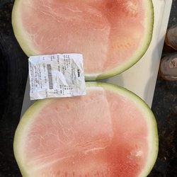 Lidl - The photo actually makes the watermelon look more pink than it is.  It's practically white.