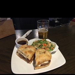 Rock Creek Tap and Grill - Beef Dip(Aujus gravy), side of rice w mixed veggies!