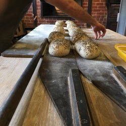 Cannibal Creek Bakehouse - Loaves loaded up to go into the wood fired oven