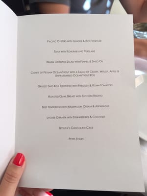Menu photo 2 Tetsuya's Sydney, NSW