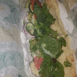 My Turkey,Bacon and Avocado sub that the "Sandwich Artist" took up himself to turn into a Veggie Delight.