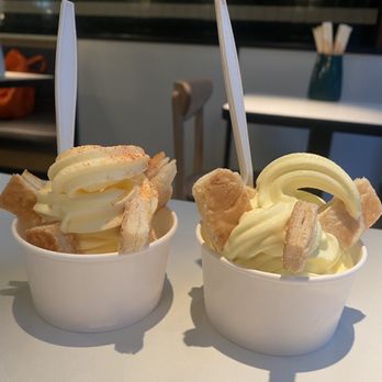 Milu - Egg custard and pineapple soft serve - Chinese Near Me - New York, New York Milu - Egg custard and pineapple soft serve - Chinese Near Me - New York, New York