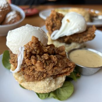 Ruby Sunshine Franklin - Chicken St. Charles Benedict (with sauce on the side) - Breakfast & Brunch Near Me - Franklin, Tennessee