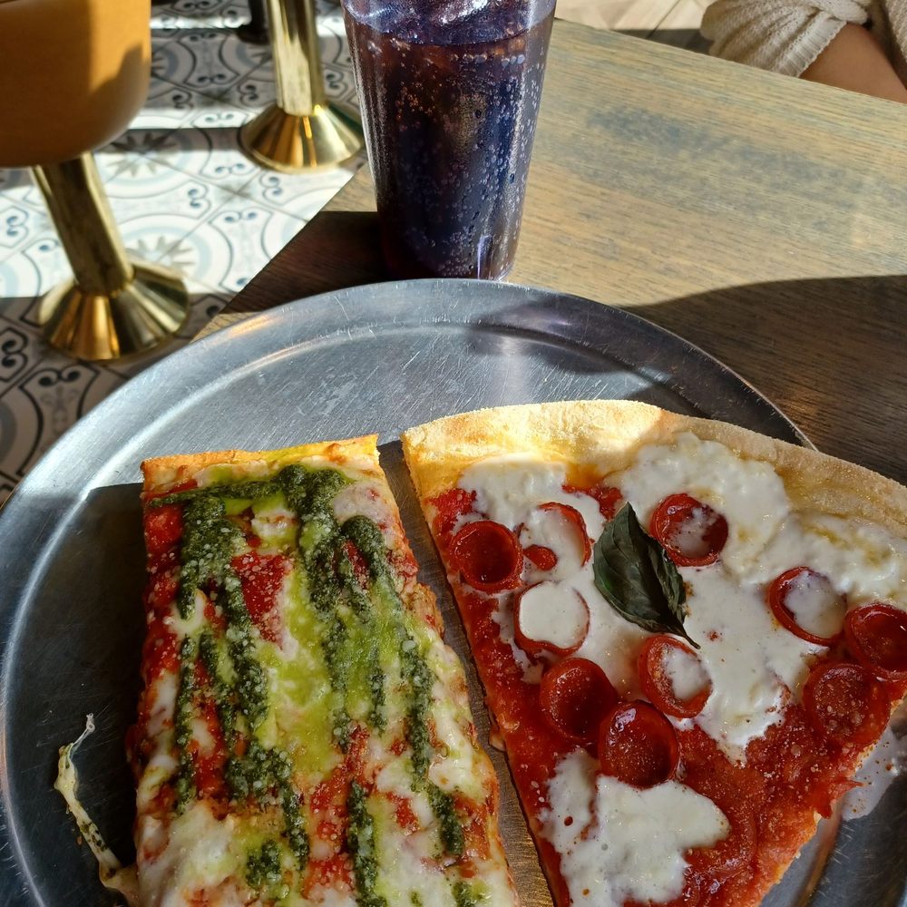 Limoncello Pizzeria - Monday thru Friday lunch special - two slices of your choice and fountain drink for $10. Left - Original Grandma. Right - American Italian. - Pizza Near Me - Baltimore, Maryland Limoncello Pizzeria - Monday thru Friday lunch special - two slices of your choice and fountain drink for $10. Left - Original Grandma. Right - American Italian. - Pizza Near Me - Baltimore, Maryland