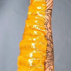 Sugar & Peach Skincare - Sugar paste massaged against hair growth on skin