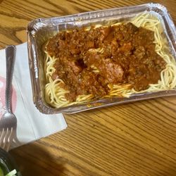 Gino's Pizza & Spaghetti House - Spaghetti and meat sauce