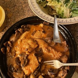 T'Dori Takeout - Caesar salad and Chicken Marsala