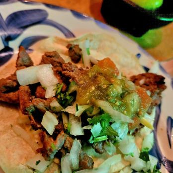 Joselito's Mexican Food - Two carne asada mexico city tacos a la carte with extra onions! And came with cut up limes. Delicious!!! - Mexican Near Me - Tujunga, California