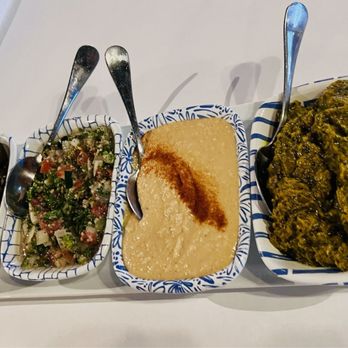 Santorini Mediterranean - Appetizer platter -dolmas, Tabouleh, 74. Hummus House Made, Babaghanosh - Mediterranean Near Me - Danville, California Santorini Mediterranean - Appetizer platter -dolmas, Tabouleh, 74. Hummus House Made, Babaghanosh - Mediterranean Near Me - Danville, California
