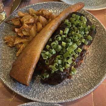 K'Far - Bone in Short-Rib with amba and passionfruit - Breakfast & Brunch Near Me - Brooklyn, New York K'Far - Bone in Short-Rib with amba and passionfruit - Breakfast & Brunch Near Me - Brooklyn, New York
