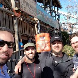 Waiting in line to ride The Iron Rattler Waiting in line to ride The Iron Rattler
