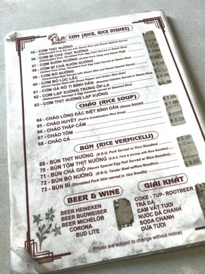 Menu photo 5 Binh Dan Restaurant Westminster, CA