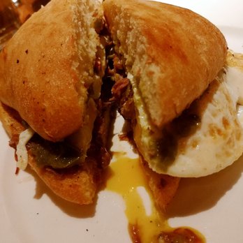 Beatrix - Braised Pot Roast and Egg Sandwich. Eggs overeasy vs omelet style. - Coffee & Tea Near Me - Oak Brook, Illinois