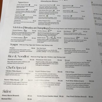 Momo's Master - Menu - Himalayan/Nepalese Near Me - Chapel Hill, North Carolina
