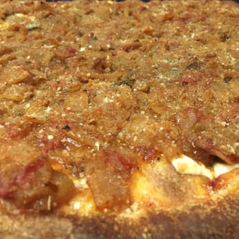 Knapp Pizza II - We decided to give their new Sfincione pie a try.. Was delicious. The caramalized onions were cooked to perfection. Must try!! - Pizza Near Me - Brooklyn, New York Knapp Pizza II - We decided to give their new Sfincione pie a try.. Was delicious. The caramalized onions were cooked to perfection. Must try!! - Pizza Near Me - Brooklyn, New York