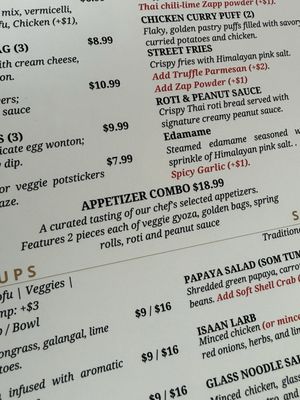Menu photo 2 Thai Tapas Houston, TX