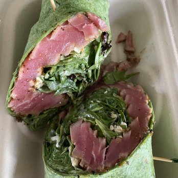 Da Nani Pirates - Seared Ahi wrap made by Miciah - Fish & Chips Near Me - Kihei, Hawaii Da Nani Pirates - Seared Ahi wrap made by Miciah - Fish & Chips Near Me - Kihei, Hawaii