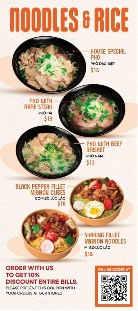 Food from An Noodles and Pho