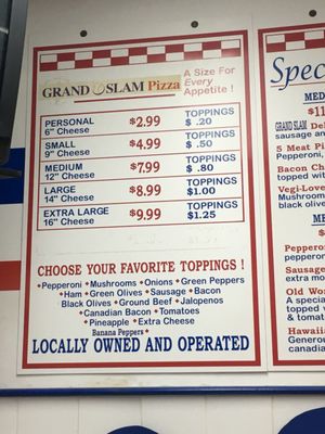 Menu photo 8 Grand Slam Pizza Kennesaw, GA Menu photo 8 Grand Slam Pizza Kennesaw, GA