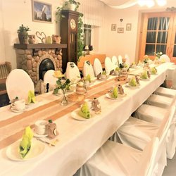 Birkmühle - Das war unsere Hochzeitstafel (am Abend zuvor durften wir auch selbst nochmal alles ansehen und Tischkarten aufstellen)