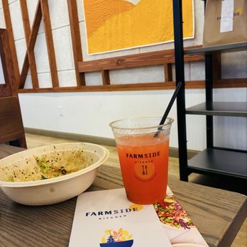 Farmside Kitchen - Cary Waverly Place - Build Your Own Farmbowl & strawberry rosemary lemonade - Desserts Near Me - Cary, North Carolina Farmside Kitchen - Cary Waverly Place - Build Your Own Farmbowl & strawberry rosemary lemonade - Desserts Near Me - Cary, North Carolina
