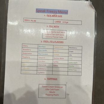 Speak Cheezy - Shaved Ice Menu - Pizza Near Me - Long Beach, California Speak Cheezy - Shaved Ice Menu - Pizza Near Me - Long Beach, California