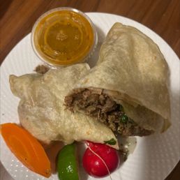 Carne Asada Burrito with salsa on the side!!! Carne Asada Burrito with salsa on the side!!!