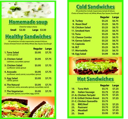 Menu photo 7 C & A Sandwich La Mirada, CA