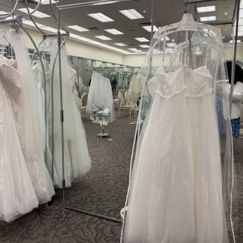 David's Bridal - Dresses I was trying on in the try on area - Bridal Near Me - Pinole, California