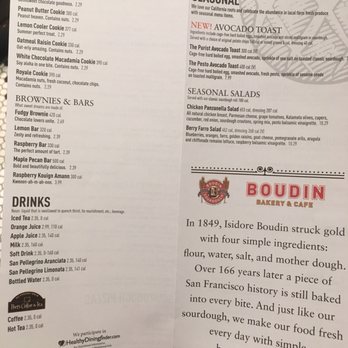 Boudin - Most recent menu (10/24/17) - Bakeries Near Me - San Francisco, California Boudin - Most recent menu (10/24/17) - Bakeries Near Me - San Francisco, California